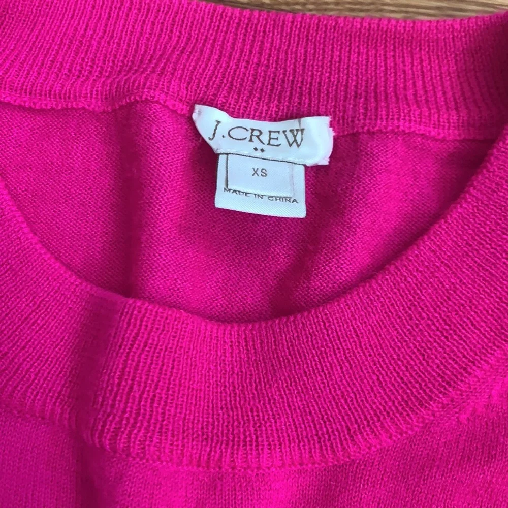 J. Crew Factory Hot Pink Sweater - Picture 3 of 7